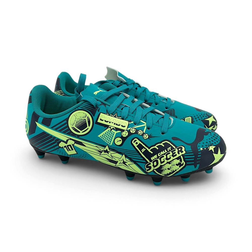 PUMA Ultra CP Legacy FG/AG Jr Soccer Cleats Kids Youth 4.5 Aqua Blue 108775-03